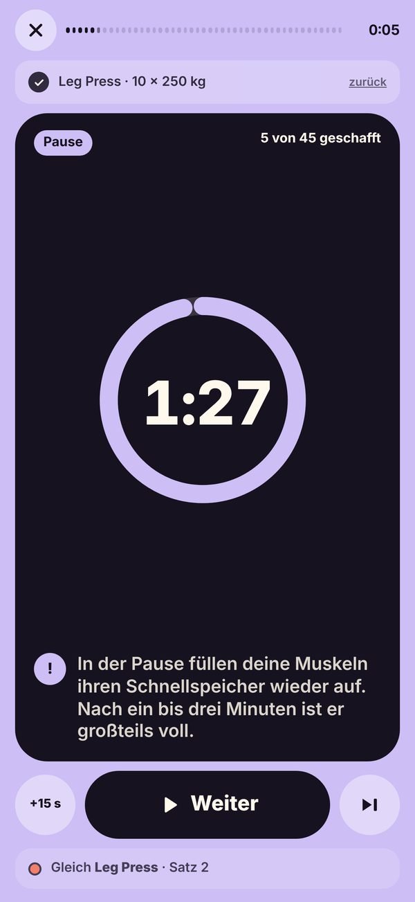 Pause mit Timer